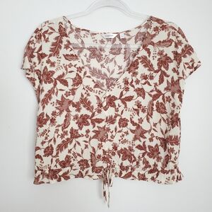 Floral Print Crop Top Size Large